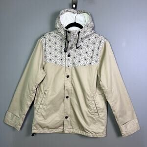 Edwin denim jacket men’s medium chore hood outdoor gorpcore mixed media tan